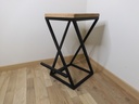 Table basse poutre rustique 80x60 cm