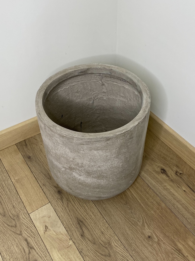 Pot ciment cylindrique sable