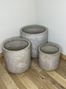 Pot ciment cylindrique sable