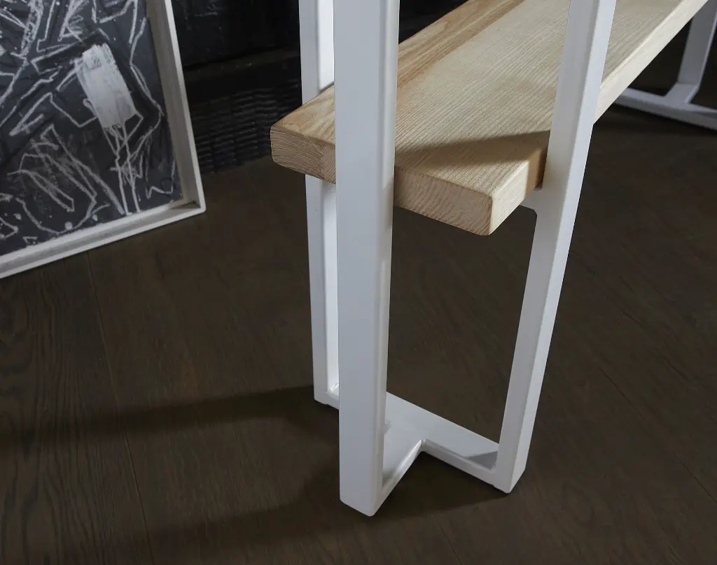Console chêne ciré fumé 160x25cm