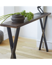 Console chêne ciré fumé 160x25cm