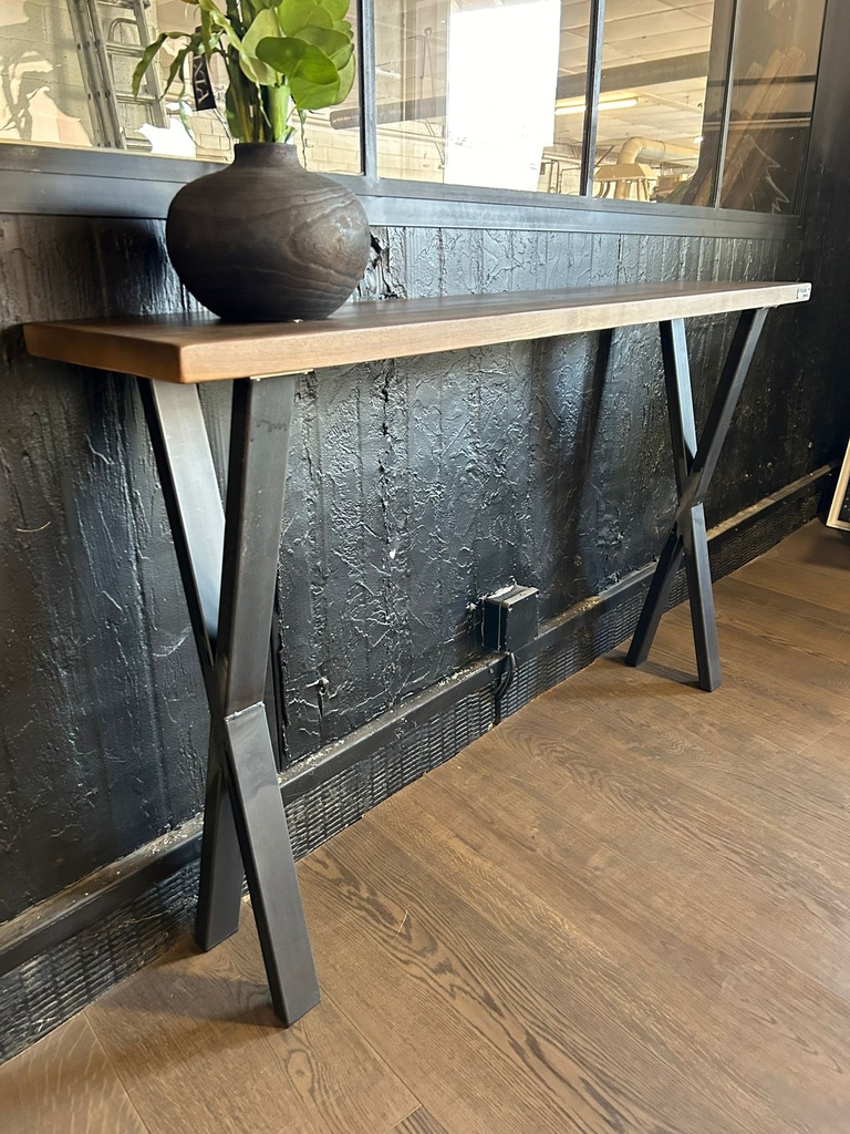 meuble tv acier brut 150x40cm