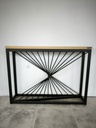 Console 3 clapets métal + chêne 150x30cm