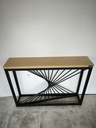 Console 3 clapets métal + chêne 150x30cm