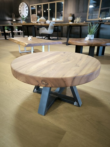 Table basse poutre 60x60